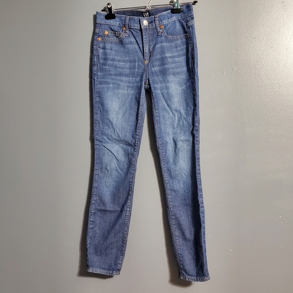 Gap Denim Jeans True Skinny Size 24 Medium Wash - Picture 1 of 5